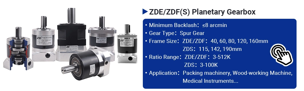 ZD Low Backlash High Torque Right Angle Helical Gear Planetary Gearbox Speed Reducer For Food Packing Industry