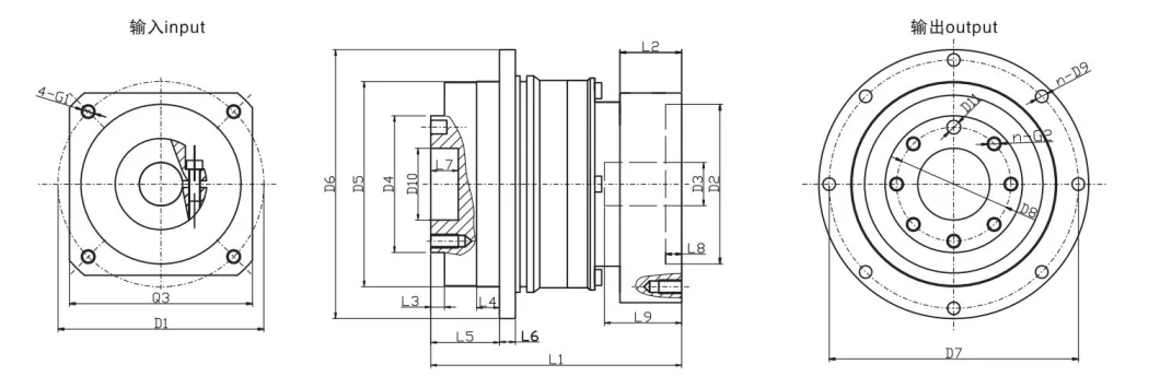 3f High Precision Large Diameter Flange Output Zk Series Hollow Shaft Rotary Table